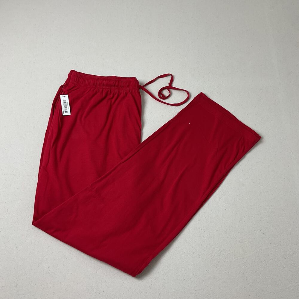 Amazon Essentials Mens XL Red Cotton Lounge Pajama Pants